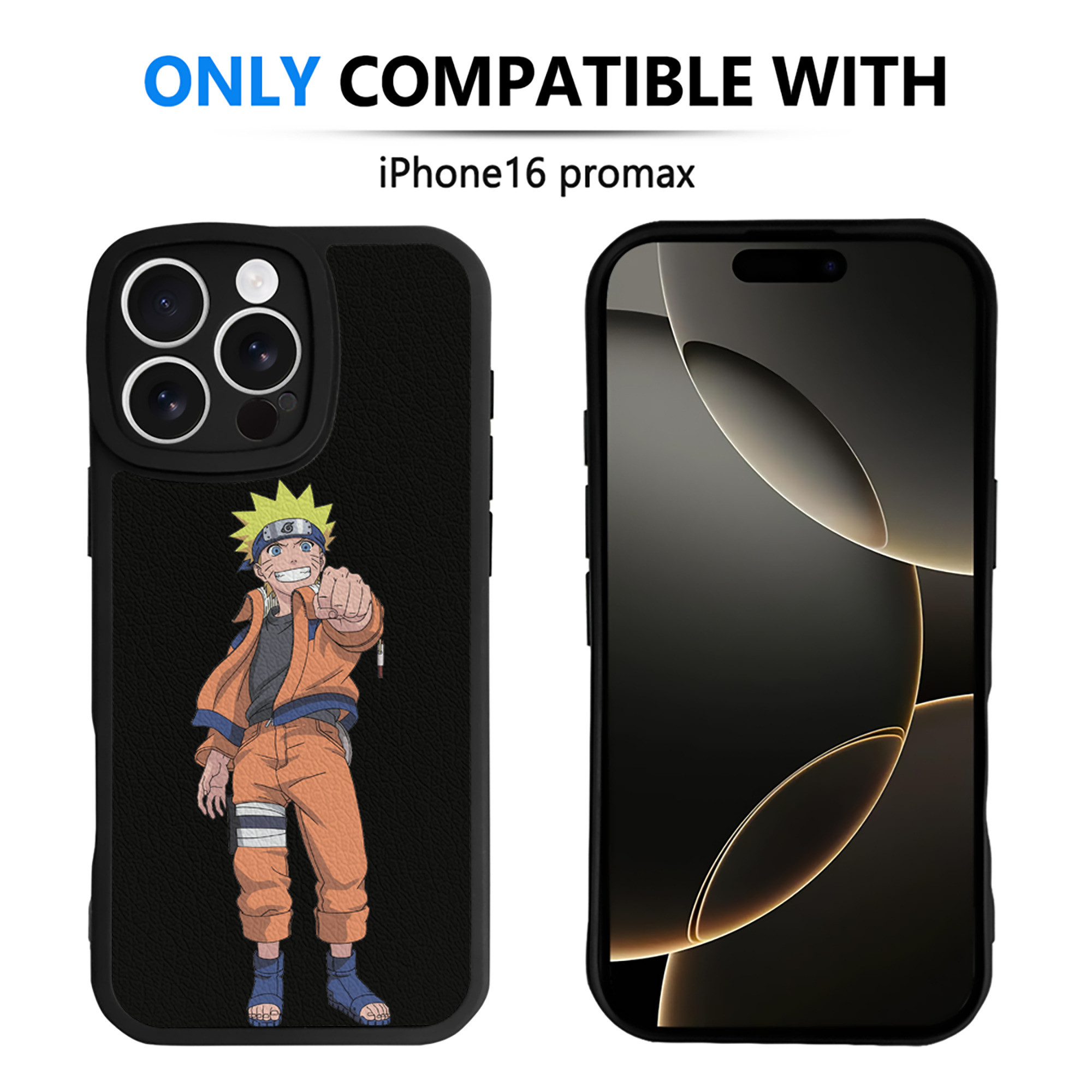 （画像用） NARUTO -ナルト- うずまき ナルト Uzumaki Naruto 【iPhone 16シリーズ対応】シリコンスマホケース（レザー調） 材質：シリコン